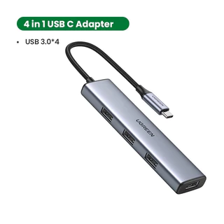 Bộ chia HUB USB Type-C ra 4 cổng USB 3.0 có hỗ trợ nguồn Ugreen 70336