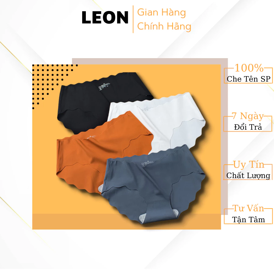 COMBO 5 Quần Lót Nữ Thun Lạnh Đúc Su Không Đường May Viền Sóng LEON C815