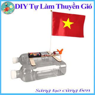 Đồ chơi stem - DIY Tự làm thuyền gió cho trẻ em, Đồ chơi giáo dục sáng tạo an toàn, Stem, Steam