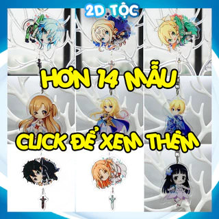 Móc Khóa Mica Trong suốt In 2 Mặt Sắc Nét Ép 2 Lớp Mica cao cấp Anime Manga Light Novel Sword Art Online - 2D Tộc Shop