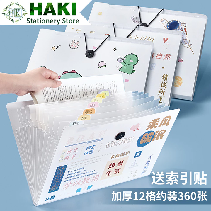 Túi đựng tài liệu HAKI tệp đựng tài liệu nhiều ngăn kẹp file túi đựng tài liệu A4 phụ kiện văn phòng phẩm Lucky KTL08
