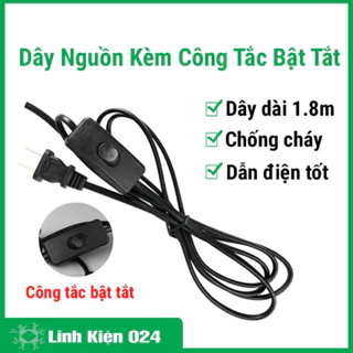 Dây nguồn kèm công tắc bật tắt thiết bị