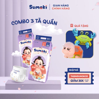 [MUA 3 TẶNG 1] - Tã quần Sumoki Nhật Bản siêu mỏng, siêu thấm, đóng cả ngày đêm