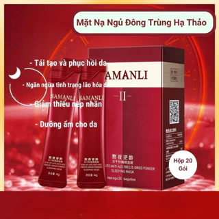 Mặt Nạ Đông Trùng Hạ Thảo Hộp 20 Gói Phục Hồi Da,Nạ Đông Trùng Hạ Thảo Samanli Làm Phẳng Nếp Nhăn Trẻ Hóa Làn Da