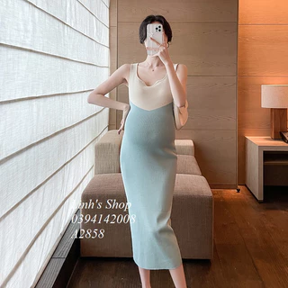 CÓ SẴN Váy Bầu Đầm Bầu Xinh Len Mongtoghi Mỏng A2858