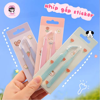 (Có lẻ) Set 2 Nhíp Gắp Sticker DIY Dán Giấy Màu Pastel Tiện Dụng MIDI CORNER