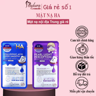 Mặt Nạ Dưỡng Ẩm Dưỡng Trắng Da HA Maycreate Mask Ha 1 miếng Hàng Nội Địa Trung