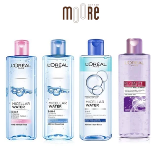 Nước tẩy trang làm sạch da 3in1 L’Oreal Micellar Water (400ml)