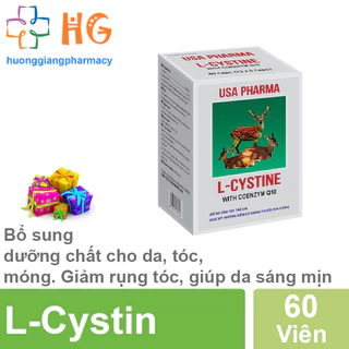 L-Cystin Giảm rụng tóc Bổ sung dưỡng chất cho Da Tóc Giúp da giảm nám Tàn nhang Hộp 60 Viên