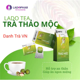 Trà thảo mộc Actiso  mới- Ladophar- trà dưỡng sinh giúp ngủ ngon. túi 100 túi lọc và hộp 20 túi lọc.