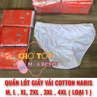 SET 6 QUẦN LÓT GIẤY COTTON DÙNG 1 LẦN CHO MẸ BẦU MẸ SAU SINH/SINH VIÊN HỌC QUÂN SỰ/ DU LỊCH ( HÀNG LOẠI 1)