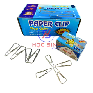 Gói 10 Hộp Kẹp Giấy 25mm Mạ Nickel Chống Gỉ Sét G-Star G-62 - Học Sinh Store