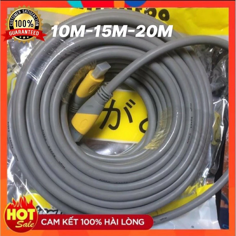 (Hàng xịn ) CÁP HDMI TO HDMI 19+1 XÁM 20m