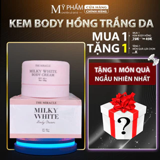 Kem body trắng da nâng tone Múi Xù GORGEOUS, kem dưỡng da toàn thân giúp da trắng sáng mờ thâm sạm cấp ẩm 150gr