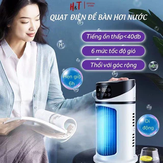 Quạt hơi nước phun sương, Máy tạo độ ẩm kết hợp đèn ngủ Amoi làm mát kép đa năng, độ ồn thấp dung tích 300ml