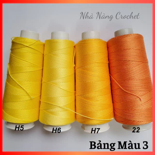 Sợi Cotton Tri 0,9mm (Màu Mới + Loang) Móc Hoa, Búp Bê Cotton Tri Circle - Nhà Nàng Crochet