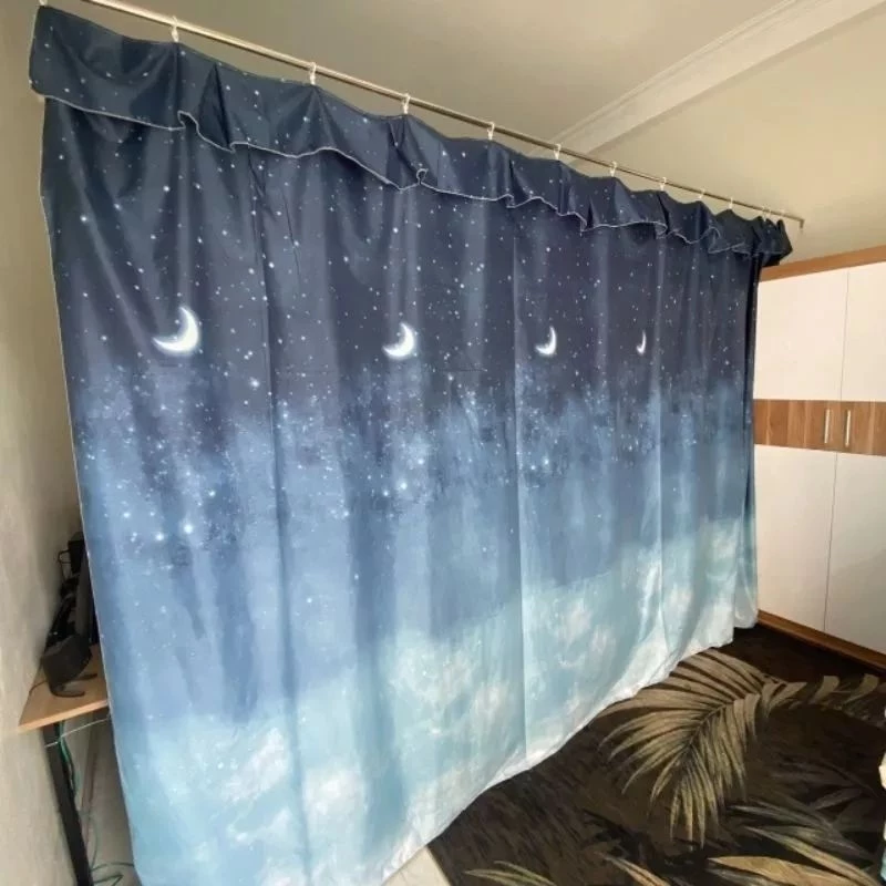 RIDO Rèm Cửa ngăn phòng che nắng phòng ngủ có móc treo được chọn màu