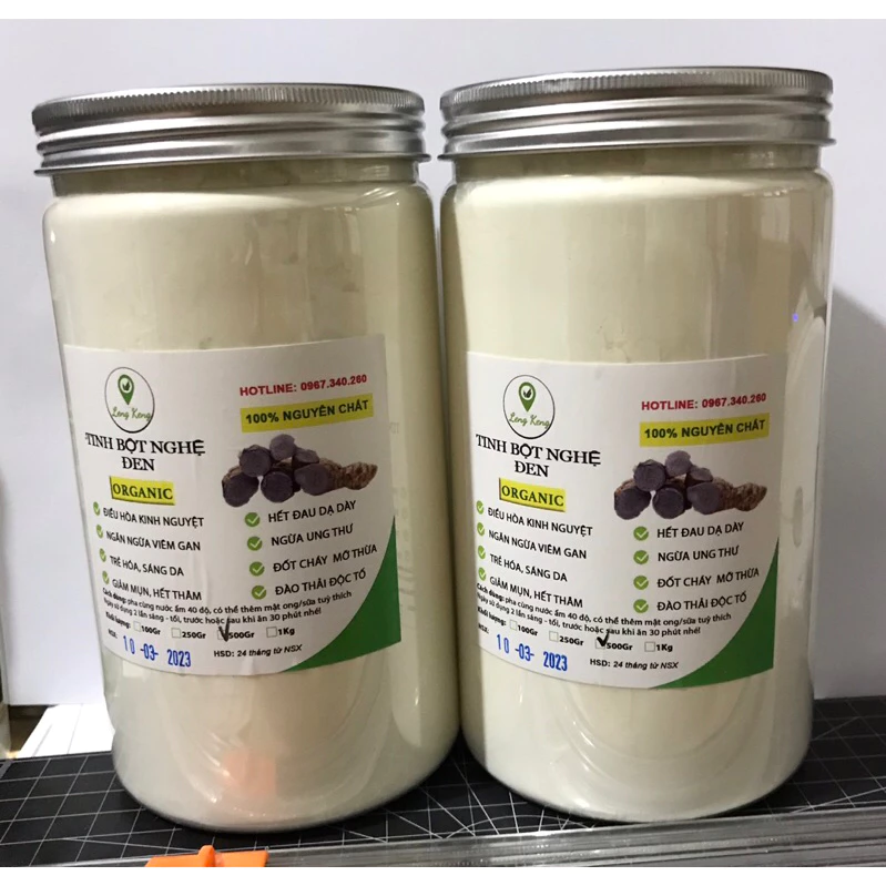Tinh Bột Nghệ Đen  LengKengFarm Nguyên Chất Organic