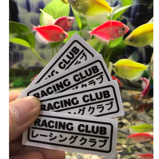 Tem Racing Clup trong suốt dán dồng hồ biển số cực đẹp , Stiker dán biển số , logo dán biển số