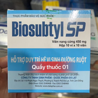 Men vi sinh Biosubtyl SP hộp 100 viên