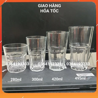 Cốc thủy tinh sinh tố Trà chanh Cafe 280ml 300ml 420ml 500ml UG407 UG390 ( lẻ 1 chiếc )