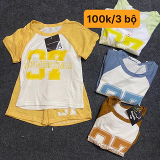 Bộ cotton lạnh cho bé trai và gái size 7-17kg chất mát