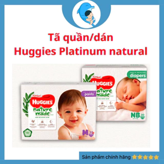 Tã/bỉm quần/ dán Huggies Platinum Nature Made NB/S/M/L/XL cho bé từ 5 đến 17kg