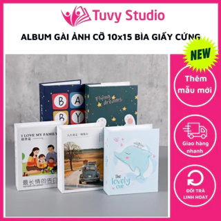 Combo Album ảnh 10x15 bìa giấy cứng + in 25 ảnh 10x15 phủ UV, giữ ảnh cho con, ảnh gia đình, quà tặng tại Tú Vy Studio