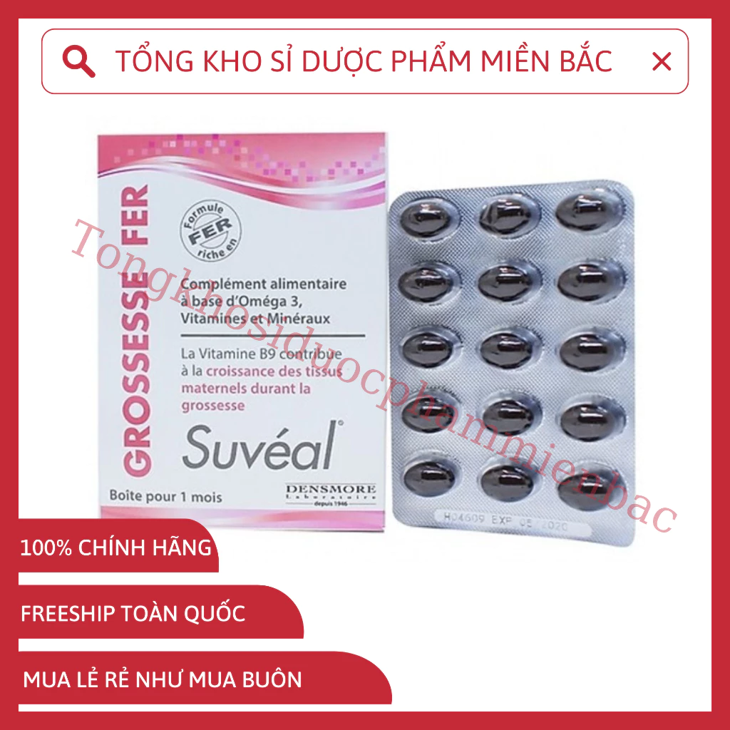 SUVEAL GROSSESSE FER – BỔ SUNG VITAMIN, KHOÁNG CHẤT CHO BÀ BẦU