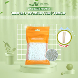 [NHŨ TRONG] SÁP WAX LÔNG NÓNG HẠT ĐẬU HARD WAX BEAN 100g  Cao Cấp Tặng KÈM QUE WAX GỖ