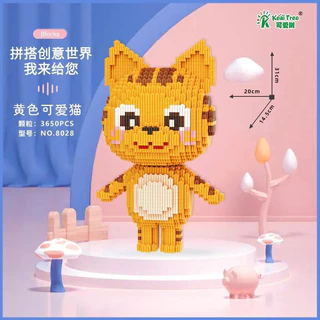 xếp hình con mèo đứng 31cm xếp hình trẻ em nanoblock Đồ chơi lắp ráp cho bé