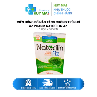 Viên uống bổ não tăng cường trí nhớ AZ Pharm Natocilin AZ Hộp 50 viên