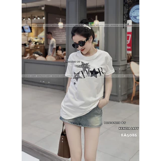 Áo Thun Nữ siêu cấp Form chuẩn Kenzia Lady- Áo Phông Cổ Tròn Tay Ngắn  Basic Cotton 100%  - KA5086