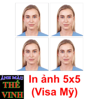 In Ảnh Thẻ 5x5 Visa Mỹ Chất Lượng Cao, Màu Đẹp, Giao Nhanh 30 Phút Tại TP.HCM - Ảnh Màu Thế Vinh