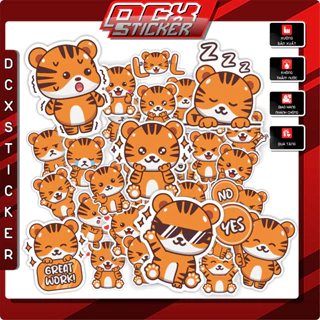 Sticker LITTLE TIGER | Hình Dán Hổ Con Cute| Hình dán laptop, điện thoại, mũ bảo hiểm, vali ,xe | STK-008