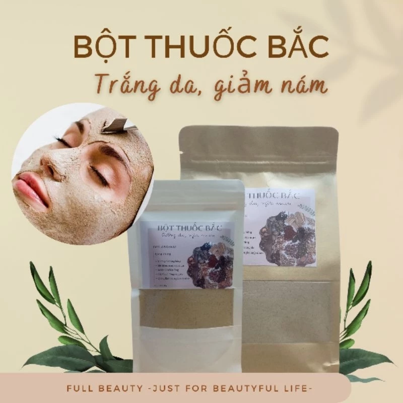 Mặt Nạ Bột Thuốc Bắc Trắng Da, Mờ Nám Full Beauty