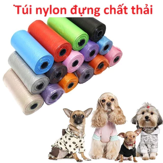 Túi nylon đựng phân chó mèo, bao đựng chất thải tự phân hủy (15 túi nilon/ cuộn)