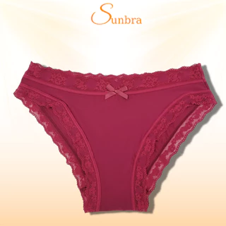 Quần Lót Nữ Thun Lạnh Phối Ren Mềm Mại Sexy Gợi Cảm SUNBRA 350