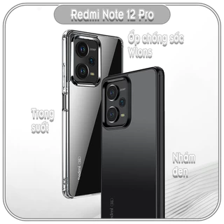 Ốp chống sốc Wlons cho Redmi Note 12 Pro 5G, lưng PC không ố vàng