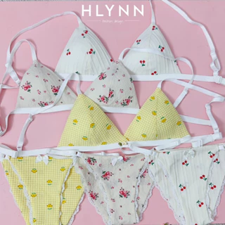 Set đồ lót bikini nữ hoa nhí có mút m223