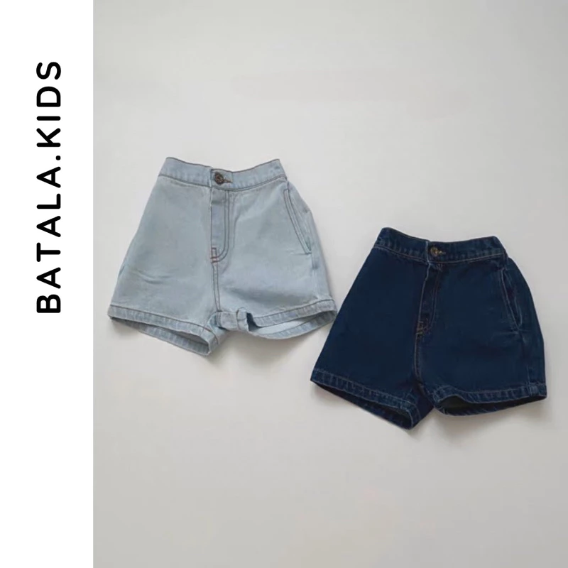 Quần short jean cho bé trai bé gái Batala kids Quần đùi bò phong cách Hàn Quốc cho bé từ 10-22kg SHORTJEAN