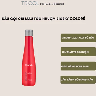 Dầu gội giữ màu cho tóc nhuộm Italia Tricol Biosky Coloré Shampoo