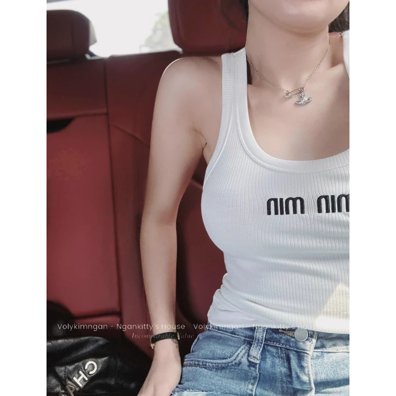 ÁO BA LỖ IN CHỮ MIU MIU MIU