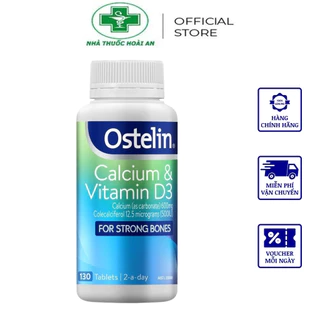 Canxi và Vitamin D3500IU dạng viên cho mẹ bầu Ostelin Kids Calcium & Vitamin D3 130 viên của Úc