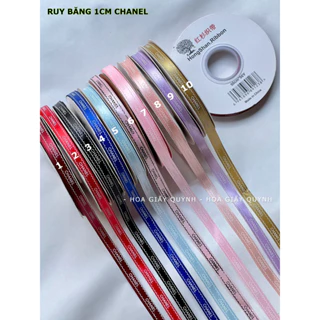 Ruy băng Chanel 1cm cuộn ~40Yard