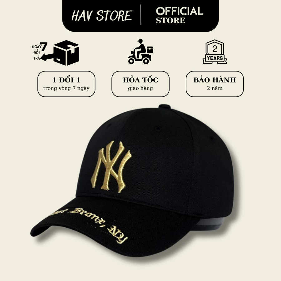 Nón lưỡi trai MLB cao cấp Hàn Quốc thêu logo NY.161 Full Hộp Full Size dành cho cả nam và nữ