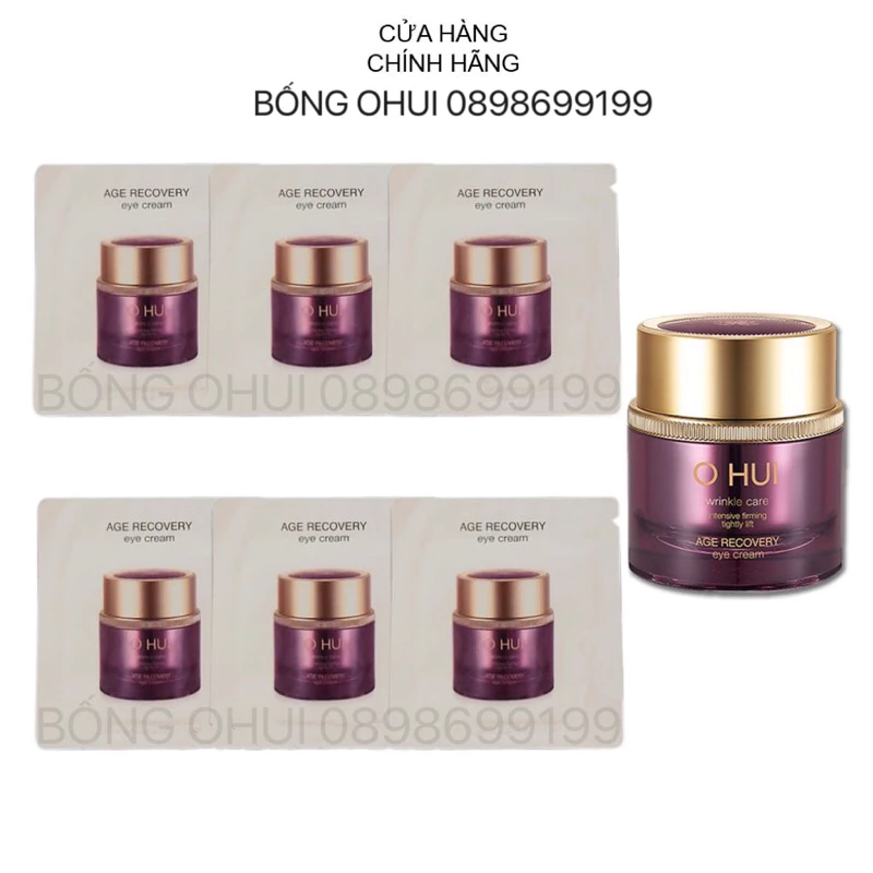 Combo 10 Gói Kem Dưỡng mắt chống lão hóa OHUI Age Recovery Eye Cream