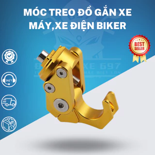 Móc treo đồ gắn xe máy,xe điện Biker nhôm nguyên khối CNC