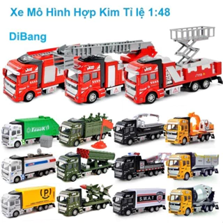 Xe Đồ Chơi Mô Hình Công Trình Cứu Hỏa Quân Sự Bằng Hợp KimTỷ Lệ 1: 48