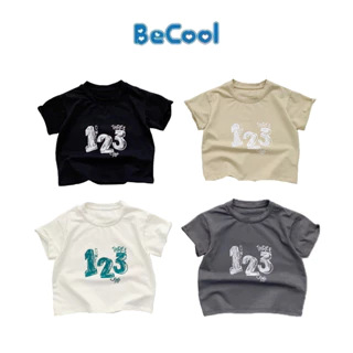 Áo Phông Cộc Tay BECOOL Cho Bé Trai In 123 Cực Hot, Chất Cotton Cao Cấp Áo Cho Bé Từ 1-7 Tuổi